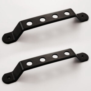 Manijas de puerta interiores universales de aluminio negro (par)